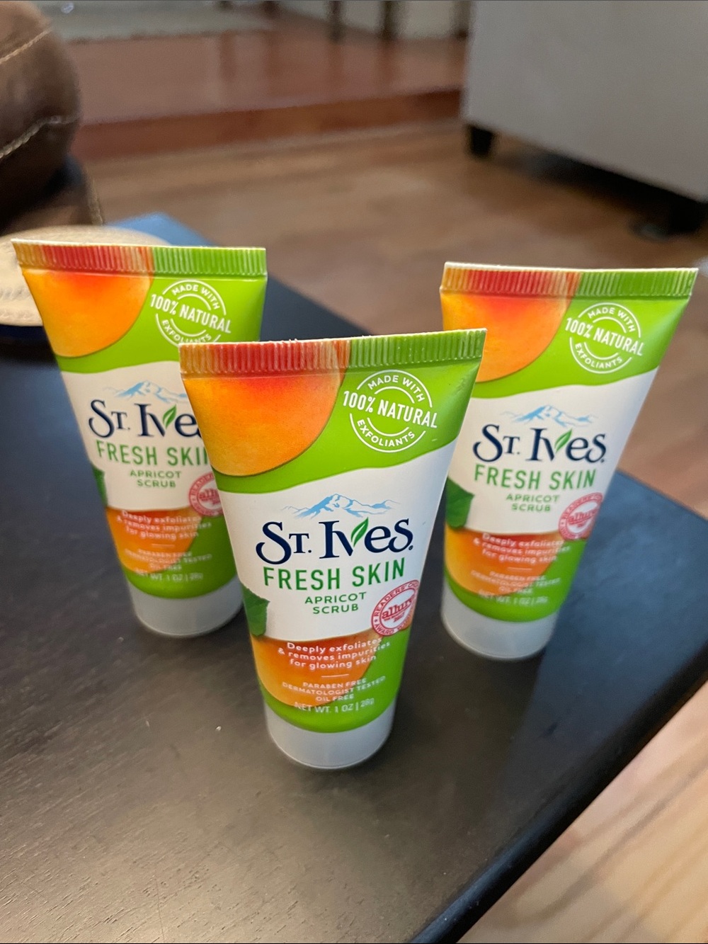 Brand new Lot of 3 St Ives fresh skin Apricot Scrub travel sizes